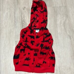 4/$20 Carters Kids Red Animal Print Hoodie 6M